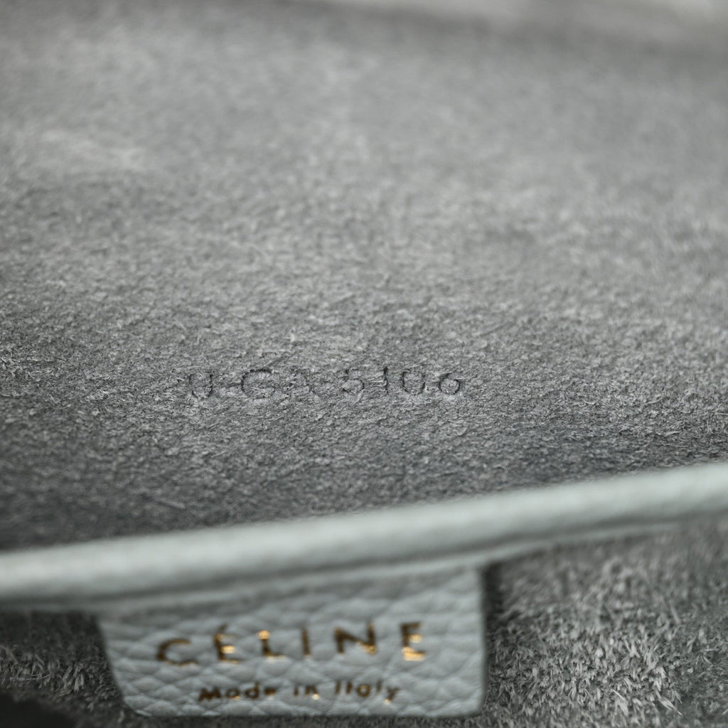 Drummed Calfskin Nano Luggage Almond