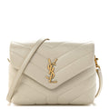 Calfskin Y Quilted Monogram Toy Loulou Crossbody Bag Crema Soft
