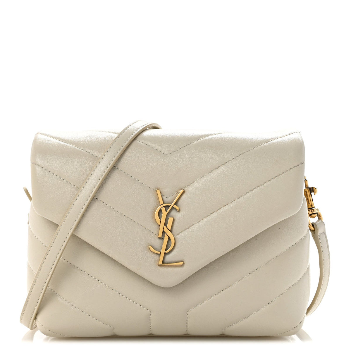 Calfskin Y Quilted Monogram Toy Loulou Crossbody Bag Crema Soft