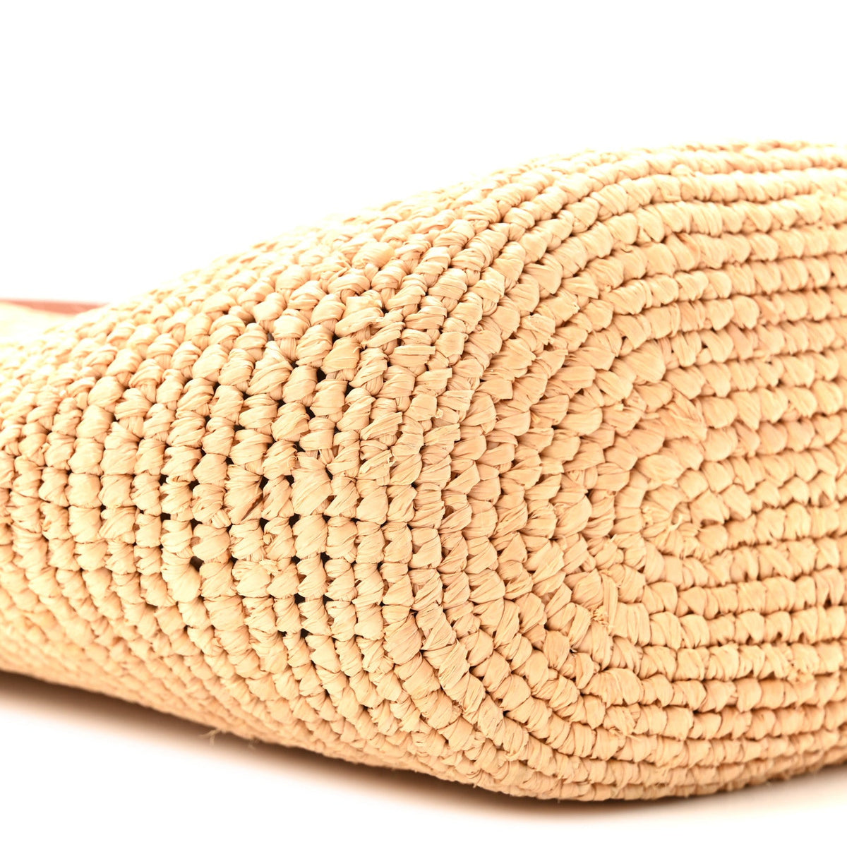 Calfskin Raffia Paulas Ibiza Pochette Bag Natural Tan