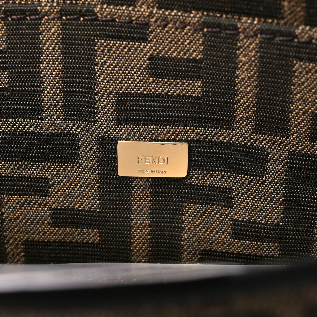 Fabric Jacquard FF 1974 Mini Baguette Tobacco Moro Black