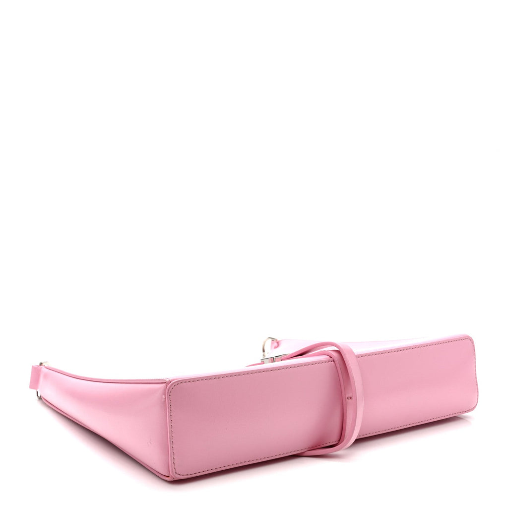 Box Calfskin Small Cut Out Shoulder Bag Pink