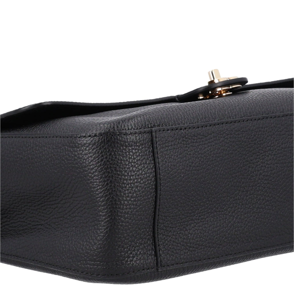 Grained Calfskin Small Souplissimo Maxi Flap Black
