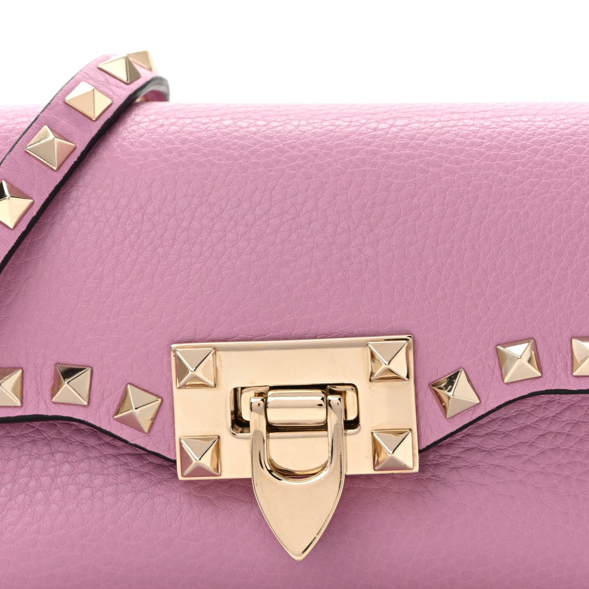 Pebbled Calfskin Mini Rockstud Crossbody Bag Giacinto