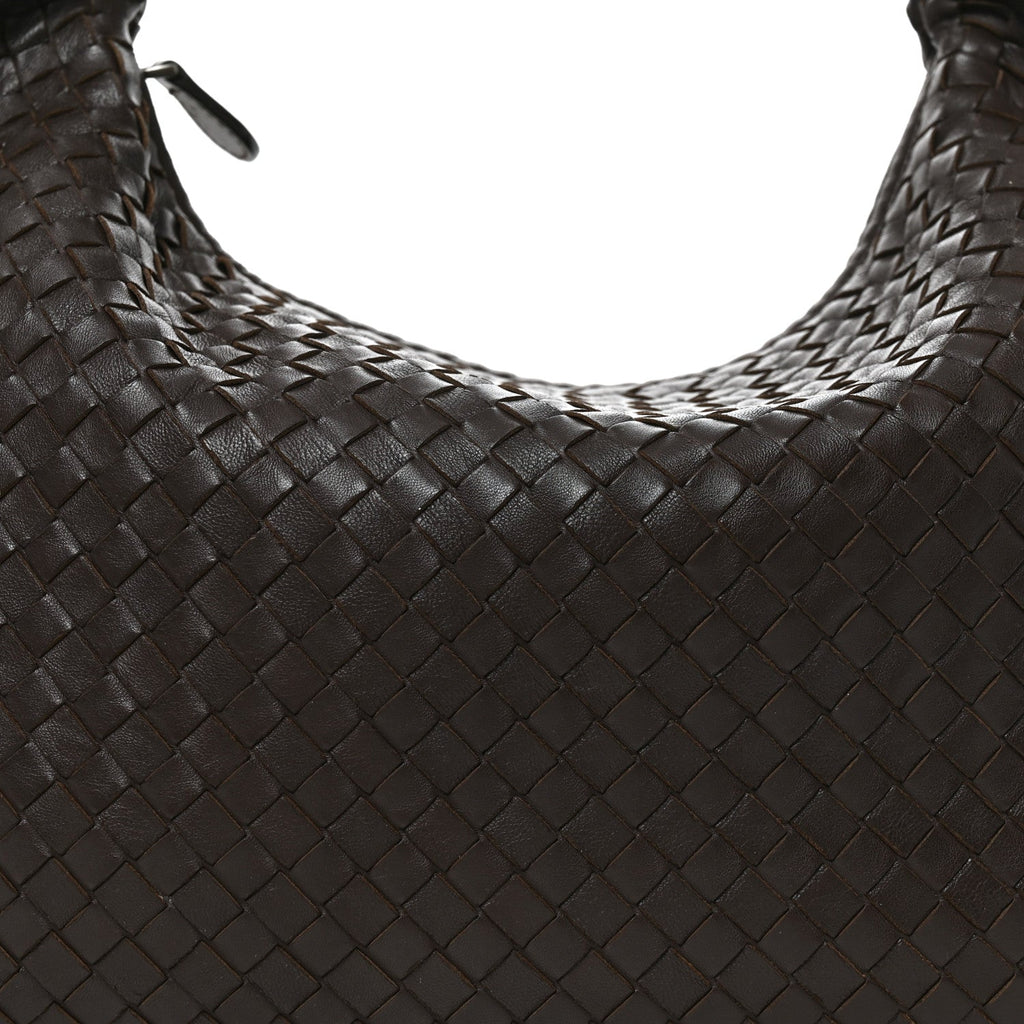 Nappa Intrecciato Medium Veneta Hobo Ebano