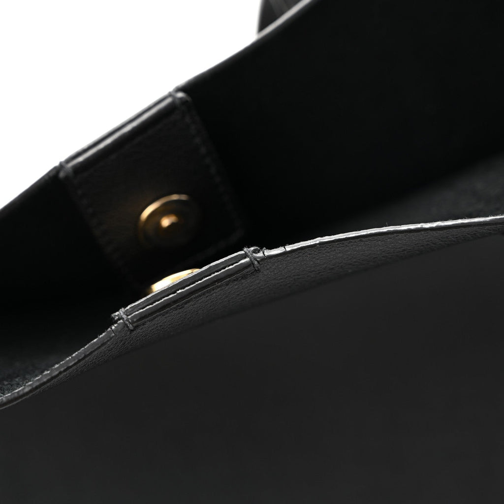 Calfskin Large Shopping Tote Black