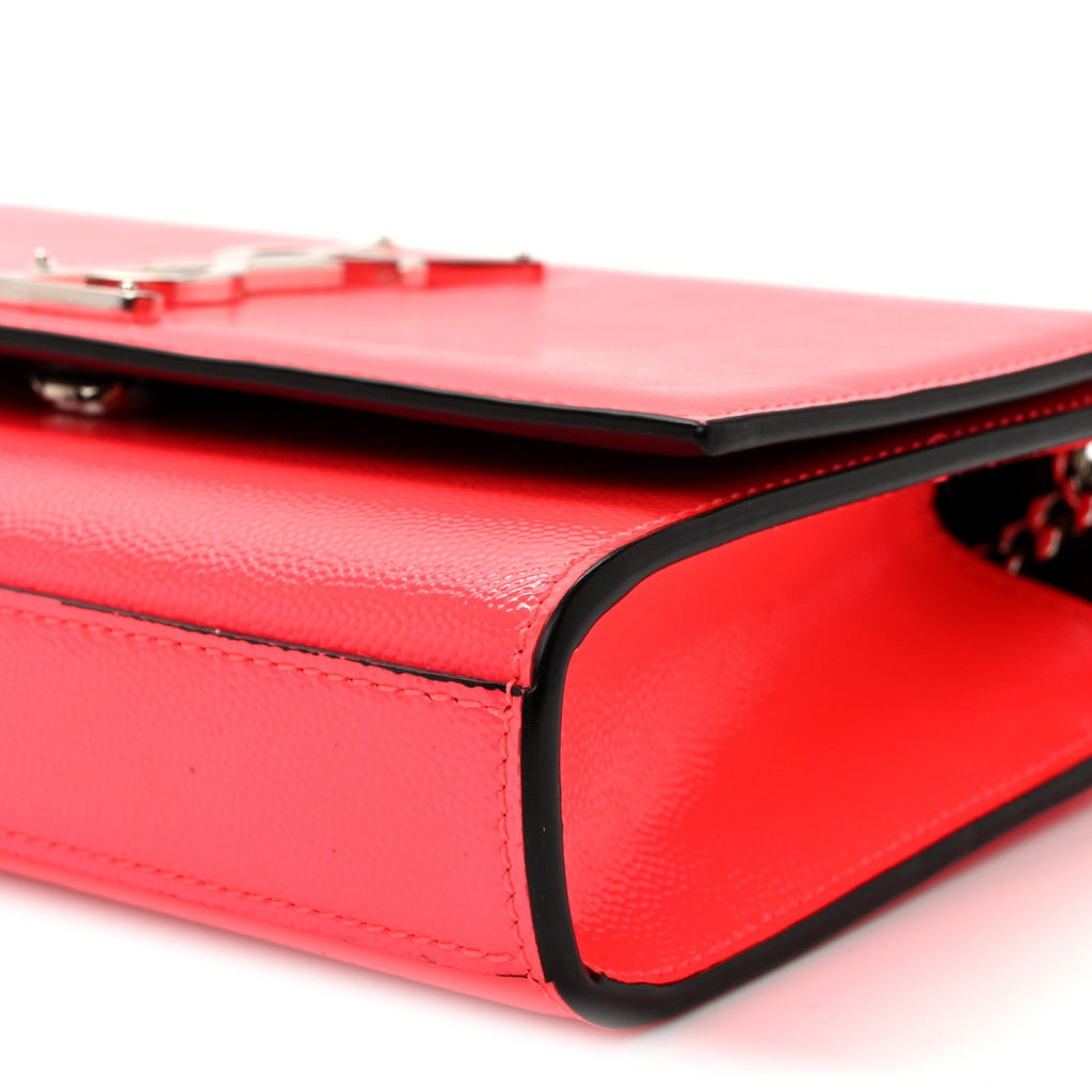 Patent Grain de Poudre Small Monogram Kate Satchel Neon Pink