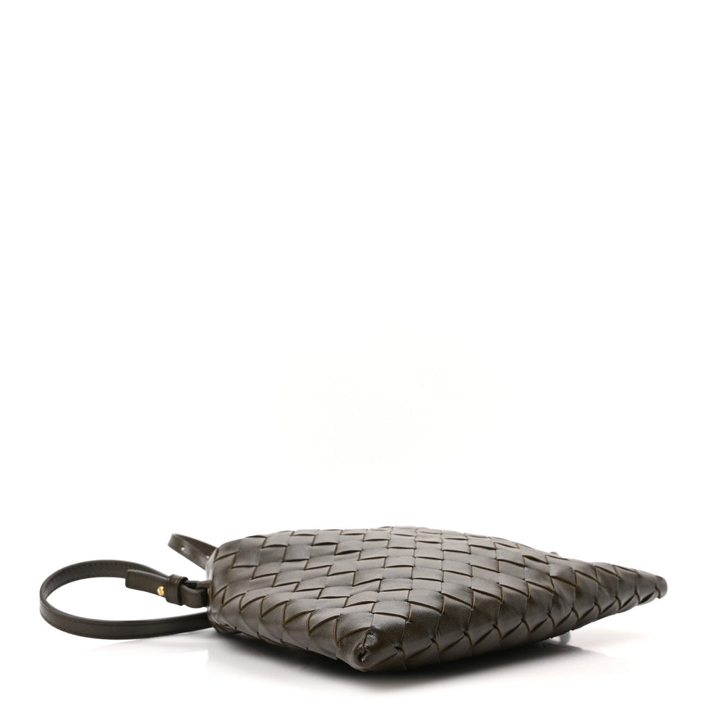 Calfskin Intrecciato Mini Hop Khaki