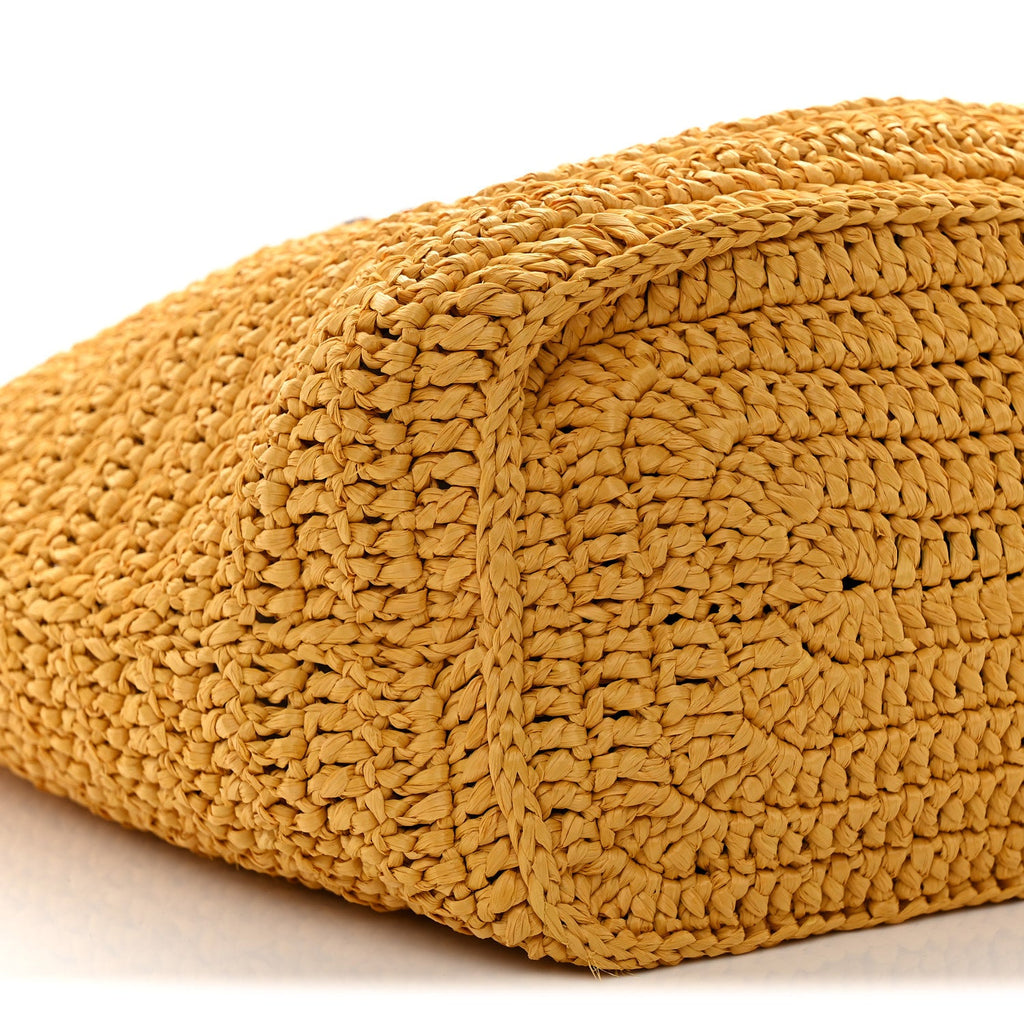 Raffia Rive Gauche Tote Yellow