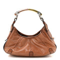 Calfskin Metal Mombasa Hobo Beige