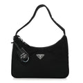 Tessuto Nylon Saffiano Mini Re-Edition 2000 Bag Black
