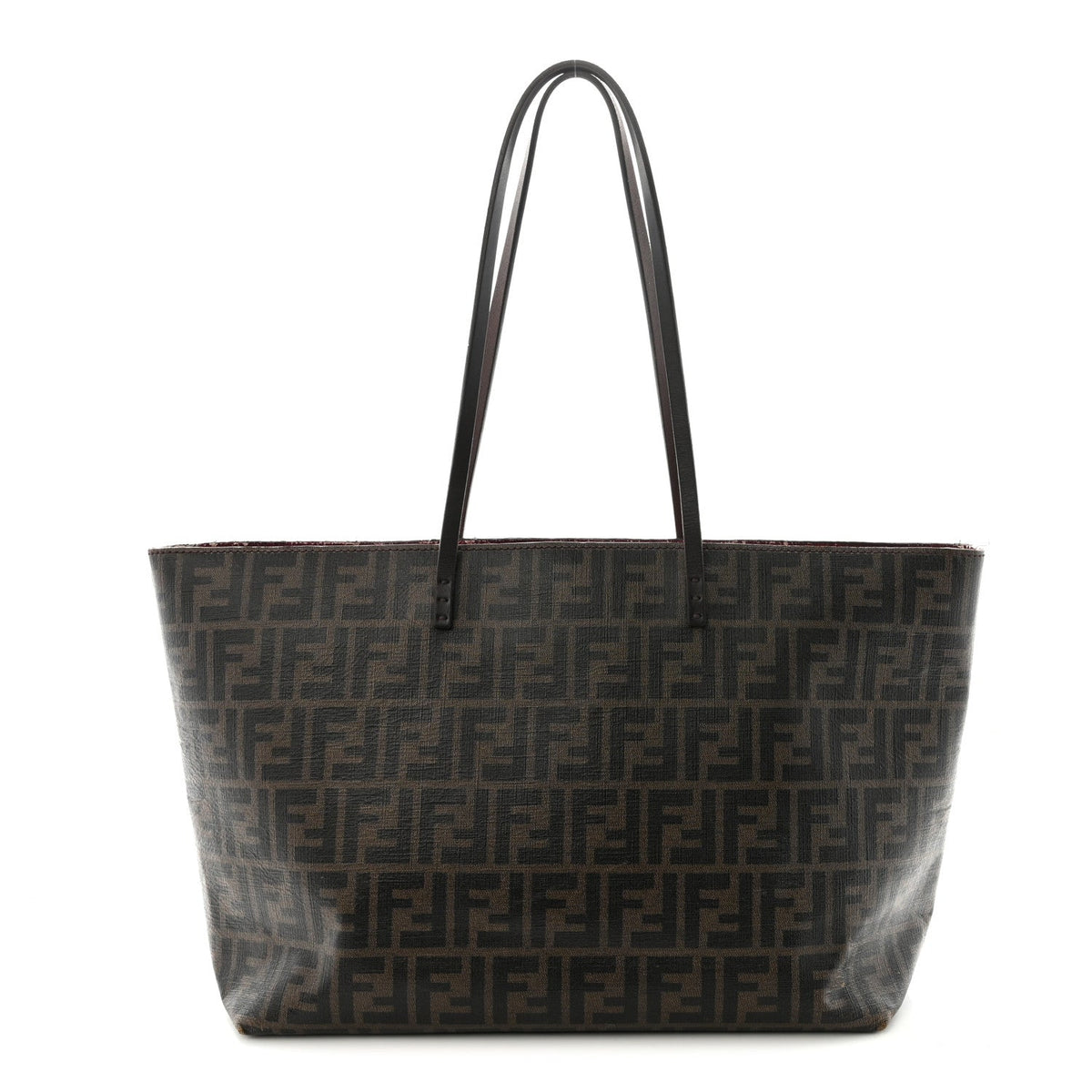 Zucca Spalmati Medium Roll Tote Tobacco Fuxia