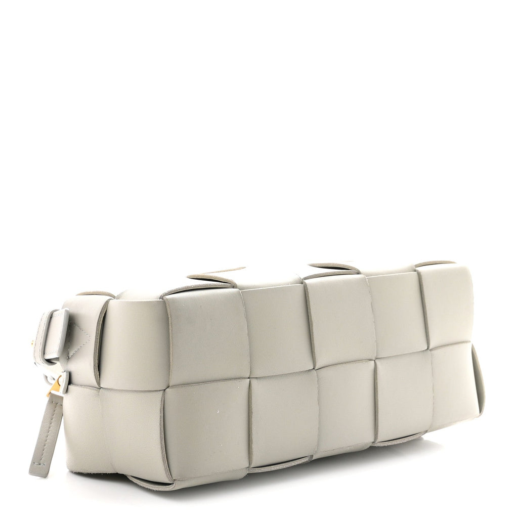 Lambskin Maxi Intrecciato Small Brick Cassette Bag Agate Grey