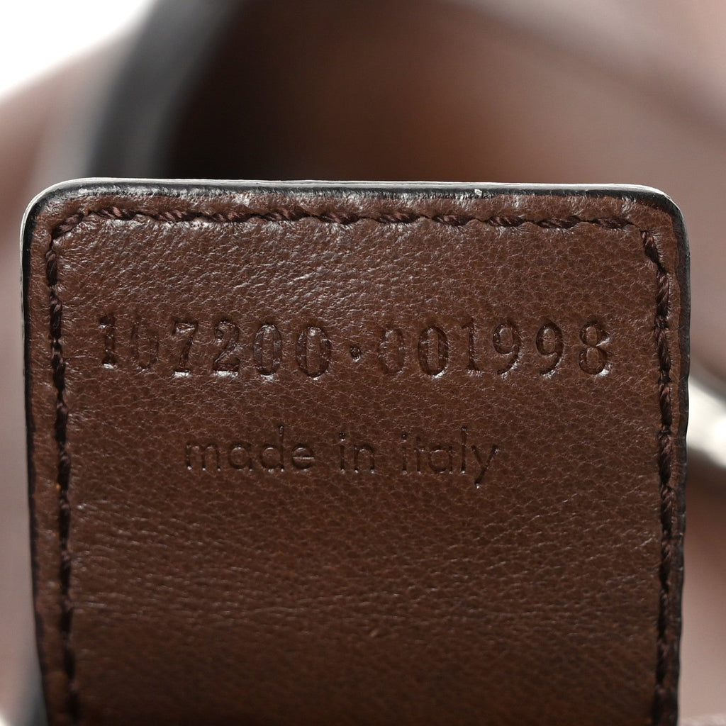 Calfskin Wood Embellished Mombasa Hobo Brown